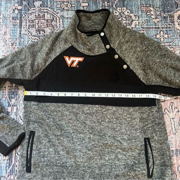 Gameday Couture Women's Virginia Tech Quilted Panel Snap Up Pullover Sweatshirt - Picture 7 of 10